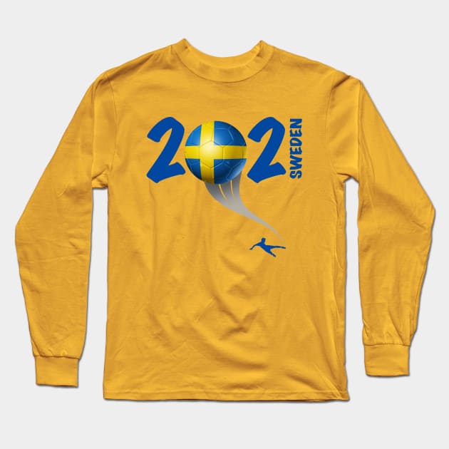 Sweden Euro Soccer 2021 Long Sleeve T-Shirt by DesignOfNations